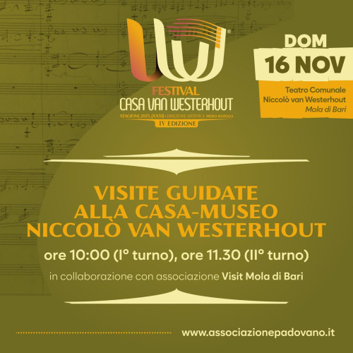 VISITE GUIDATE ALLA CASA-MUSEO NICCOLÒ VAN WESTERHOUT