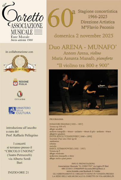 DUO ARENA-MUNAFO' - VIOLINO E PIANOFORTE
