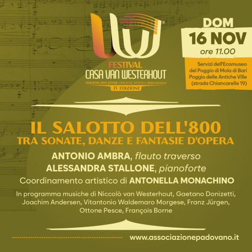 IL SALOTTO DELL’800 TRA SONATE, DANZE E FANTASIE D’OPERA