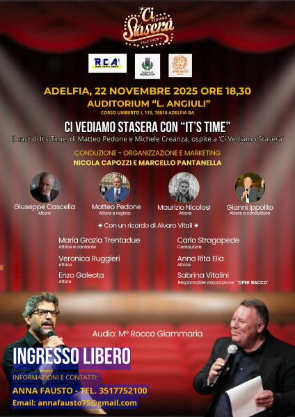 Ci Vediamo Stasera con "It's Time"