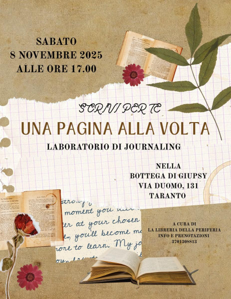 Una pagina alla volta - Laboratorio di Journaling