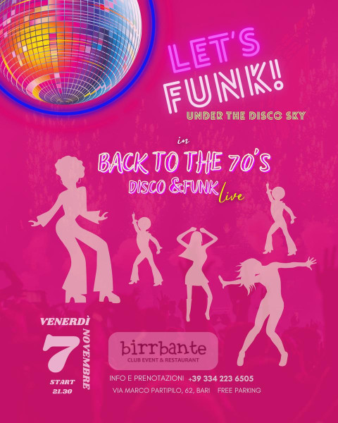 BACK TO THE 70's _ DISCO & FUNK _ LIVE MUSIC