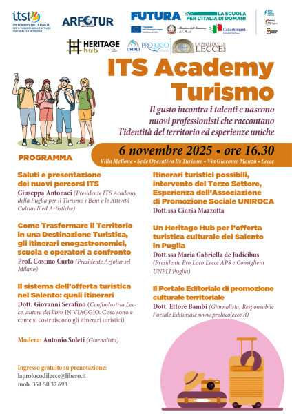 ITS Academy Turismo: il gusto incontra i talenti per raccontare il territorio
