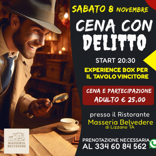 CENA CON DELITTO  - Pronti a essere detective per una sera?