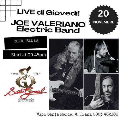 Joe Valeriano Electric Band Live at Santo Graal