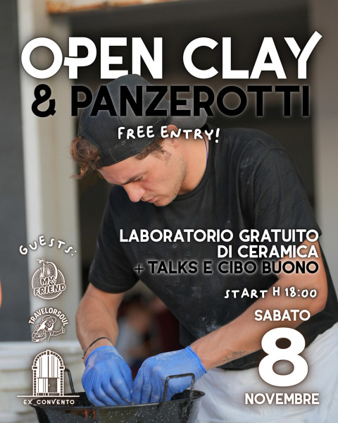 Open Clay & Panzerotti - Laboratorio gratuito di ceramica