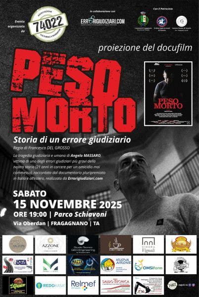 PROIEZIONE DEL DOCUFILM ''PESO MORTO''