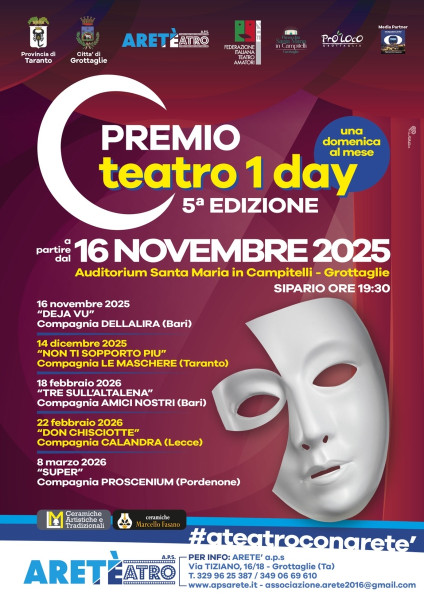 TEATRO 1 DAY 5^ edizione Premio Rassegna teatrale