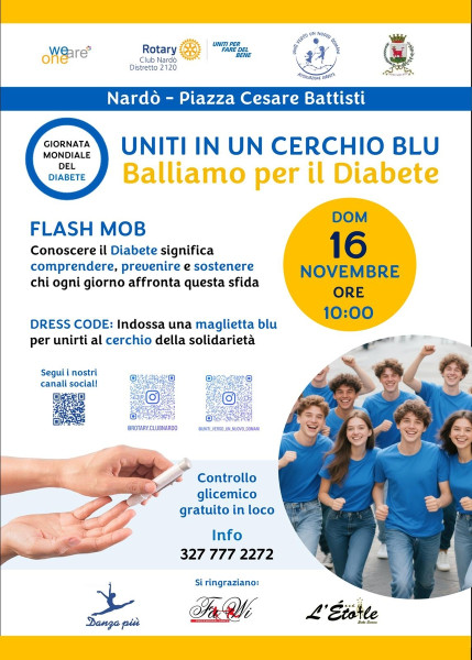 NARDÒ DANZA PER LA SALUTE: ARRIVA IL FLASH MOB UNITI IN UN CERCHIO BLU BALLIAMO PER IL DIABETE