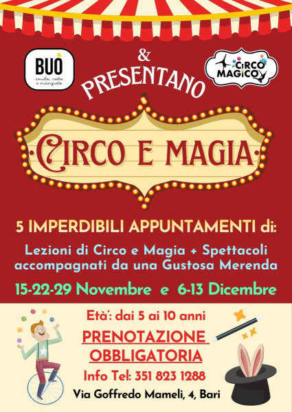 Circo e magia, con Il circo Magico da Buò
