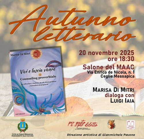 Presentazione del libro VIVI E LASCIA VIVERE Counseling Proverbiale- Per affrontare e risolvere, da soli, alcuni problemi centrandosi sul proprio Sé. Wip edizioni