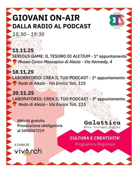 Giovani On-Air: crea il tuo podcast!