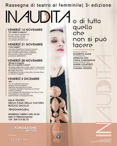 Rassegna teatrale al femminile INAUDITA - e di tutto ciò che non si può tacere