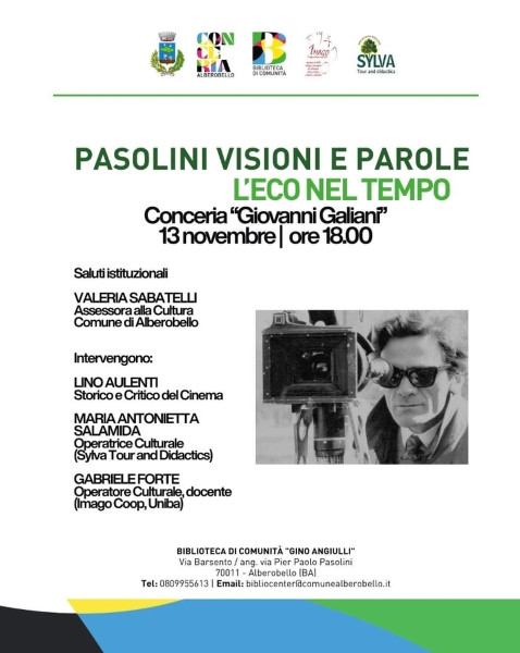 Pasolini Parole e Visioni. L'eco nel tempo.