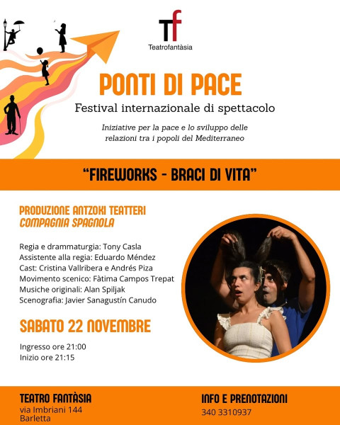 Spettacolo teatrale "Fireworks - braci di vita"