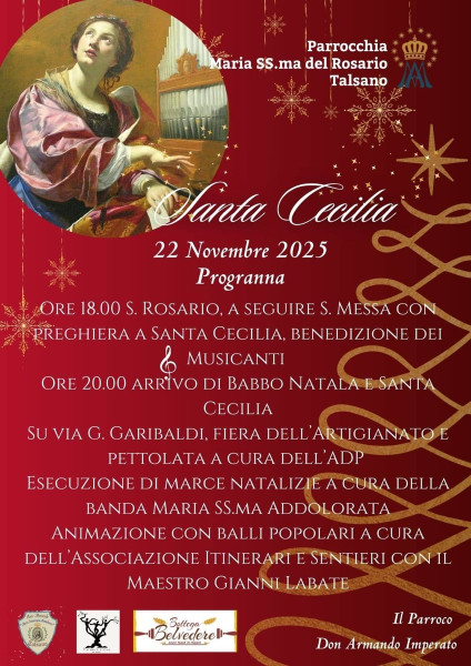 Santa Cecilia 2025 con Babbo Natale, pettole e balli