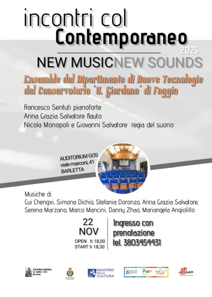 Incontri col Contemporaneo 2025 - NEW MUSIC NEW SOUNDS