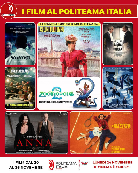 40 Secondi, I Colori del Tempo, Il Maestro e altri film