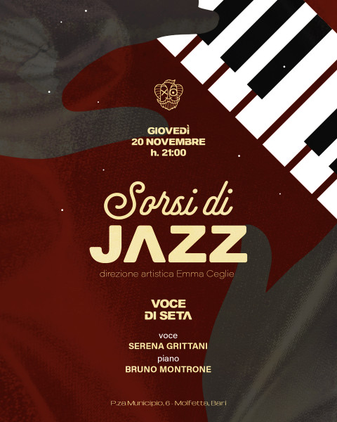SORSI DI JAZZ presenta: VOCE DI SETA-Omaggio ad Ornella Vanoni con Serena Grittani e Bruno Montrone