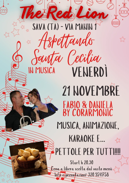 Aspettando Santa Cecilia : Musica, Cena Spettacolo e Karaoke