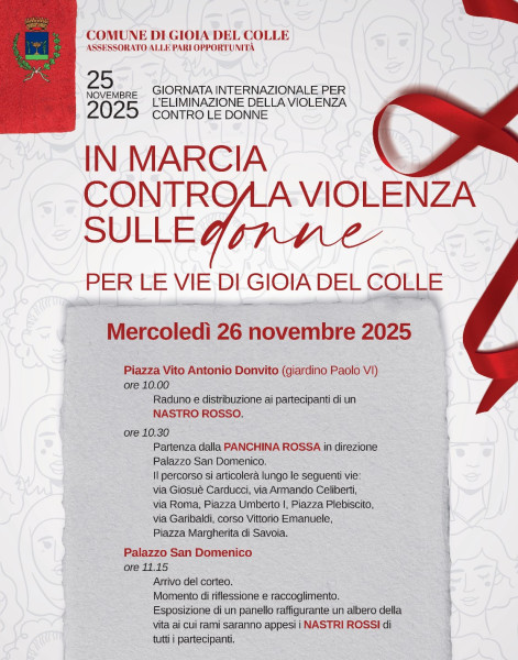In marcia per dire no alla violenza sulle donne e per affermare la cultura del rispetto e delle pari opportunità