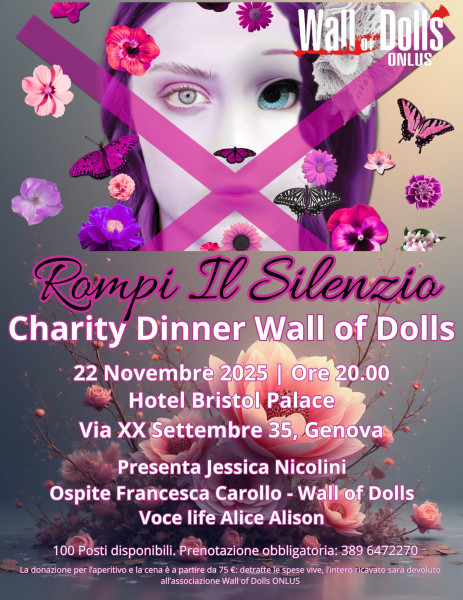 Alice Alison in concerto per la serata di beneficenza “Rompi il Silenzio – Charity Dinner Wall of Dolls”