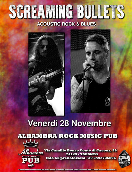 ALHAMBRA ROCK MUSIC PUB -Screaming Bullets Live Acoustic