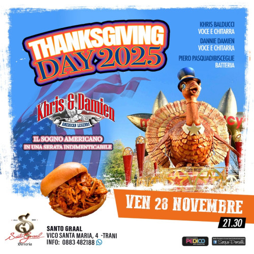 Thanksgiving day2025 - Kris & Damien american legends live a Trani