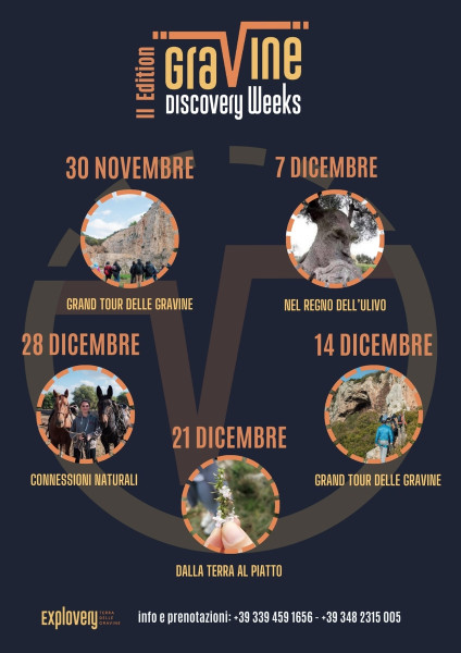 Gravine Discovery Weeks - Seconda Edizione: escursioni, eventi ed esperienze nella Terra delle Gravine