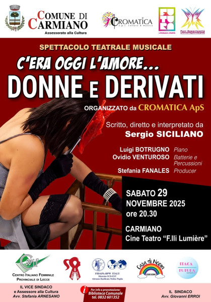 C'era oggi l'amore..Donne e Derivati", lo spettacolo a Carmiano in occasione della Giornata della Donna