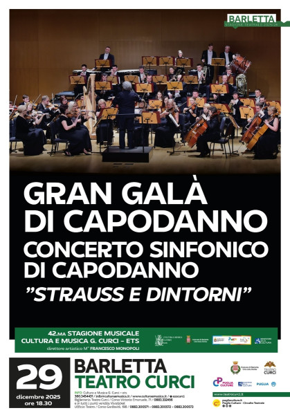 "GRAN GALA' DI CAPODANNO" CONCERTO SINFONICO DI CAPODANNO  "STRAUSS E DINTORNI"