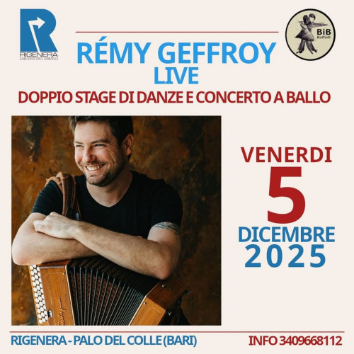 BiB Balfolk con Rémi Geffroy, doppio stage e concerto