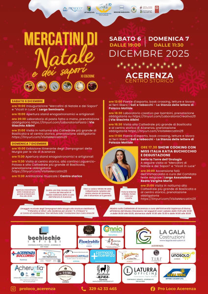Mercatini di Natale e dei Sapori ad Acerenza