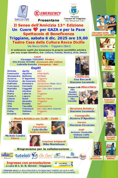 Il Senso dell'Amicizia n.13 Speciale Un Cuore per Gaza e per la Pace