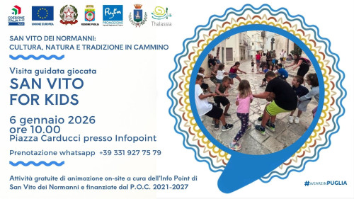 SAN VITO FOR KIDS  ATTIVITA PER BAMBINI E FAMIGLIE