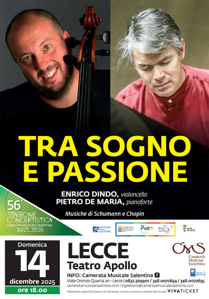 Tra Sogno e Passione - Enrico Dindo, Violoncello e Pietro de Maria, Pianoforte