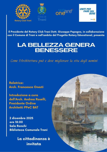 Incontro tematico su LA BELLEZZA GENERA BENESSERE