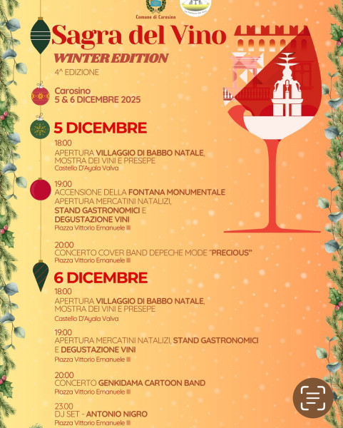 SAGRA DEL VINO WINTER EDITION