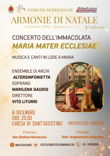 Il Concerto Mariano apre le Armonie di Natale di AlterAzioni