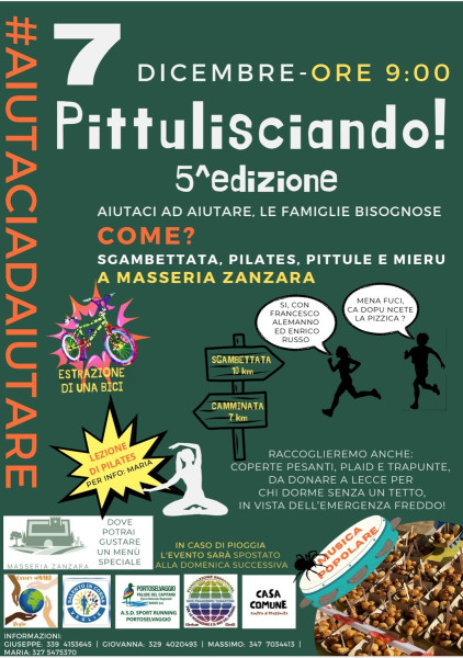 Pittulisciando 5 edizione: Sgambettata, pilates, pizzica, pittule e mieru sport e solidarietà insieme per il territorio
