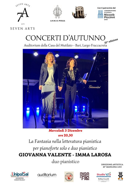 L’Arte della Fantasia con il duo pianistico Valente Larosa