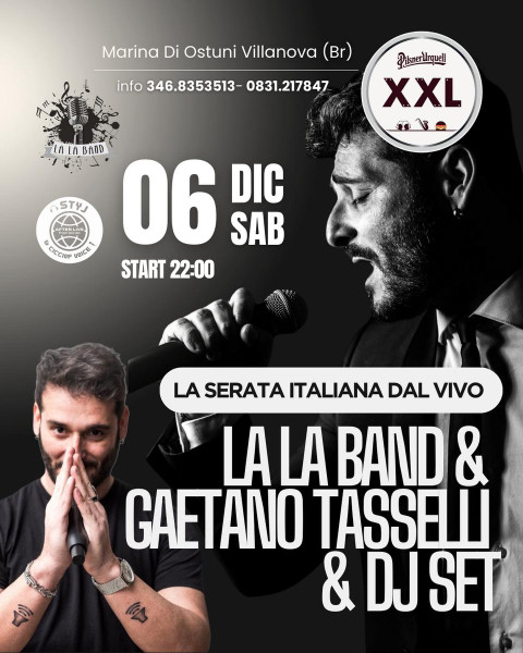 Sabato 6 Dicembre  LA LA BAND & GAETANO TASSELLI