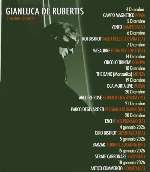 De Rubertis in tour in tutta Italia