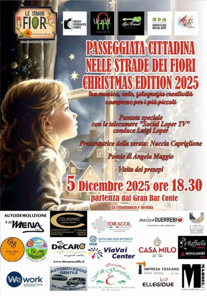 A Bitonto al via la Christmas Edition de Le strade dei fiori