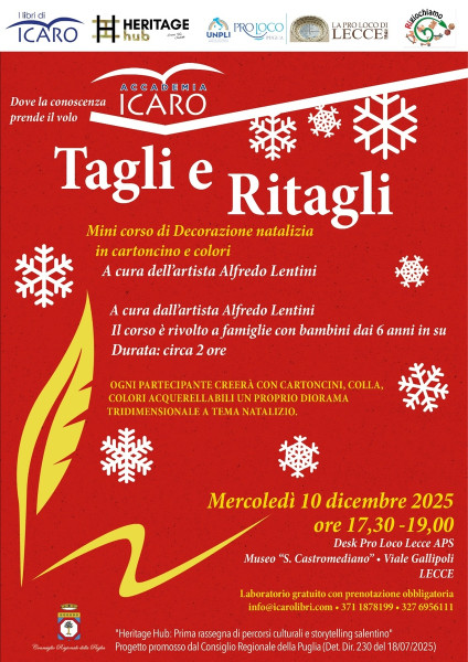 Tagli e Ritagli  Mini corso di decorazione natalizia per famiglie