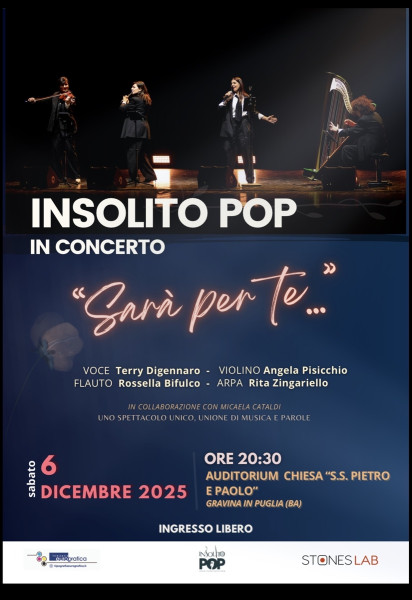 INSOLITO POP live concert -Sarà per te