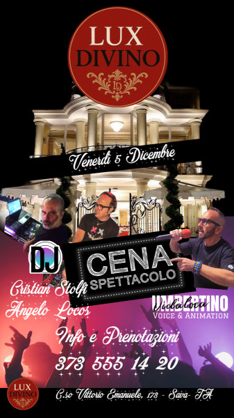 Cena Spettacolo e DJ-SET