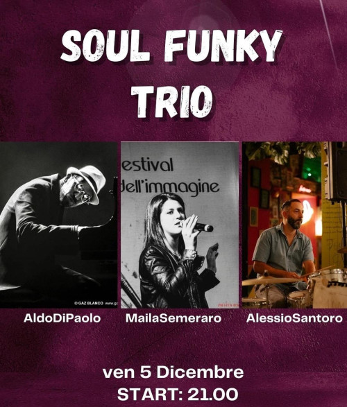 Trio soul-funky-pop in vineria