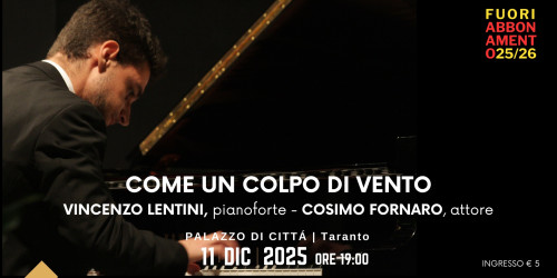 Come un colpo di vento - Vincenzo Lentini, Pianoforte - Cosimo Fornaro, attore