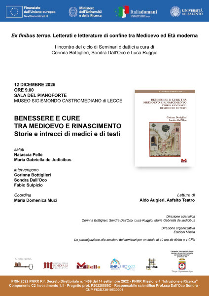 Benessere e cure tra Medioevo e Rinascimento: storie e intrecci di medici e di testi